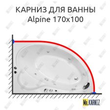Карниз для ванны Royal Bath ALPINE 170 Усиленный 20 мм MrKARNIZ